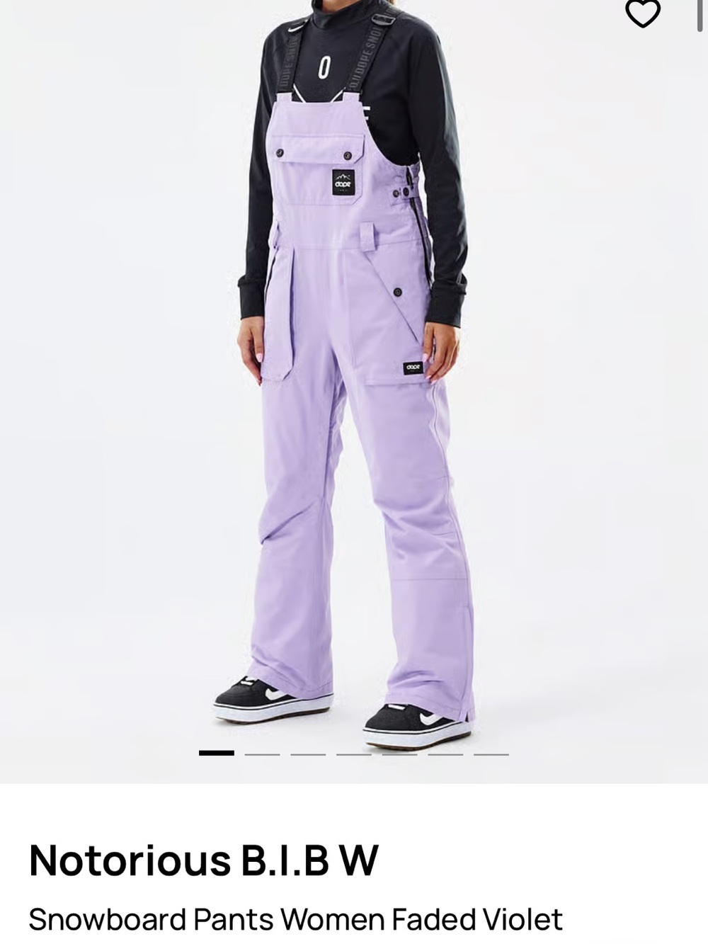 DOPE Women's Snowboard Bib Pants - Faded Violet